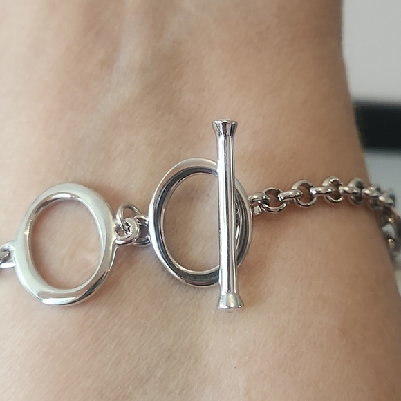 Swarovski Silver Pavé and Crystal Toggle Bracelet - Picture 8 of 8